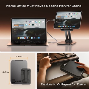 Support pliable pour tablette LISEN, support réglable pour iPad, support portable pour moniteur, pour bureau, maison, chevet, compatible avec les tablettes iPhone <span class=keywords><strong>de</strong></span> 4 à 15,9 pouces - Product Image 5