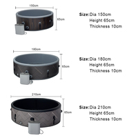 Jacuzzi gonflable portable en gros pour 4 personnes, spa de massage à bulles extérieur avec pompe chauffante pour jardin et relaxation