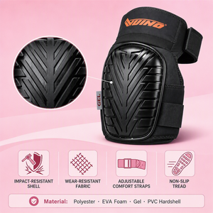 Genouillères <span class=keywords><strong>de</strong></span> travail OEM en gros, rembourrage EVA robuste, insert en gel, coque rigide pour la pose <span class=keywords><strong>de</strong></span> revêtements <span class=keywords><strong>de</strong></span> sol, la pose <span class=keywords><strong>de</strong></span> carreaux, la toiture, le jardinage et la protection - Product Image 1