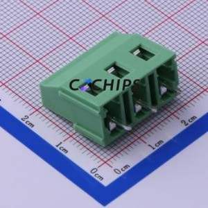 KF129-7.5-3P <b>Screw</b> Terminal <b>Block</b> Through hole Component (THT),P=7.5mm Connector 1x3P 7.5mm Green Through Hole - Product Image 2