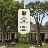 Cartes de visite suspendues pour services d'élagage et d'élimination d'arbres – Matériel marketing imprimé, faible MOQ 200