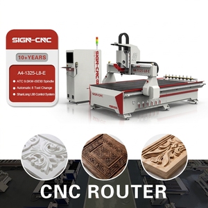 Routeur CNC à 3 axes haute vitesse avec ATC linéaire, machine de gravure automatique pour panneaux de bois - Product Image 1