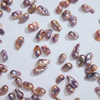 Perles d'eau douce naturelles cultivées, forme baroque, couleur violet feu, 14-17 mm, perles unies en vrac, vente en gros