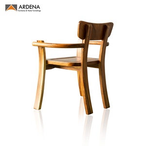เก้าอี้ไม้แบบโมเดิร์นกลางศตวรรษที่มีคุณภาพสูงในร่ม/กลางแจ้งสวนรับประทานอาหารสไตล์พักผ่อนไม้เนื้อแข็งห้องนั่งเล่นบ้านชาวอินโดนีเซีย - Product Image 2