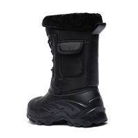 Bottes de neige imperméables mi-mollet pour homme en tissu Oxford noir, idéales pour l'extérieur, la pêche, la cuisine, grandes tailles, collection hiver transfrontalière