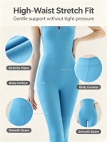 Combinaison de yoga une pièce sans coutures pour femme, sexy avec découpe au dos, pour Pilates, contrôle du ventre, lifting des hanches, yoga aérien et fitness