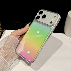 เคสโทรศัพท์แข็งใสเคลือบสีไล่เฉดแบบเลเซอร์บางเฉียบหรูหรา สำหรับ iPhone 17 Air 16 15 14 13 12 11 Pro Max - Product Image 5