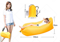 Sac de couchage gonflable portable et imperméable pour l'extérieur, canapé-lit de plage, camping, voyage