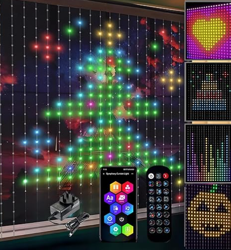 1M 2M 3M 400L RGB Pixel Addressable Party APP Control Wedding String Light Decorations Smart Curtain Led Christmas Lights