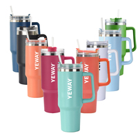 Vente en gros de tasse de voyage en acier inoxydable à double paroi de 40 oz gobelet avec logo personnalisé avec couvercles gobelets cadeaux en métal au design minimaliste