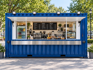 Contenedor Modular de 20 Pies para Bar o Restaurante, Tienda Prefabricada, Cafetería, Contenedor de Acero en Venta, Contenedor Marítimo Modificado para Tienda - Product Image 1