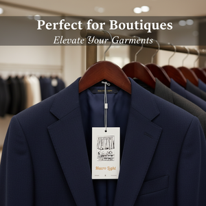 Eco-Friendly Design Waterproof <b>Gold</b> Foil Printed Laminated Matte Finish Hot Stamping Paper Hang Tag Garment Tag for Clothing - Product Image 4