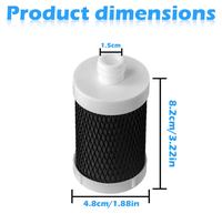 Filter air keran 2 buah, kartrid Filter karbon aktif, kartrid Filter keran menghilangkan sedimen air, karat, kotoran