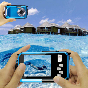 Nueva cámara digital de vídeo <span class=keywords><strong>4K</strong></span> recargable de 10 pies a prueba de agua con enfoque automático con luz LED incorporada para buceo en la playa - Product Image 3