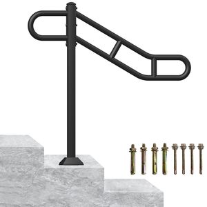 Опора для лестницы из кованой стали (труба) для 1-3 ступеней - Product Image 1