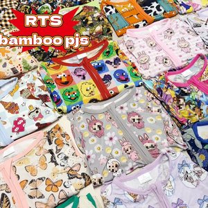 Özel Baskılı Bambu Kumaş Yenidoğan Bebek Fermuarlı Tulumlar Bambu Viskon Bebek Pijamaları Bambu - Product Image 1
