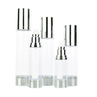 Flacon vide en plastique doré/argenté de 80 ml, 100 ml, 120 ml, avec pompe à air comprimé pour cosmétiques, lotion, crème visage, parfum