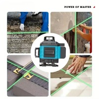 Niveau laser multifonctionnel 4D 16 lignes, faisceau vert, nivellement automatique à 360° pour la décoration intérieure et extérieure, outil de construction, niveau laser