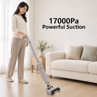 Aspirateur sans fil avec station de nettoyage, aspiration de 17000 PA, avec divers accessoires pour de nombreux environnements, filtre HEPA lavable