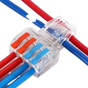 T-type wire connector branching device, 2 in 4 out, mainline, strip-free, break-free, quick wiring terminal