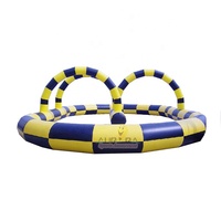 Piste gonflable en PVC avec souffleur et garantie de 3 ans comprenant des kits de réparation.
