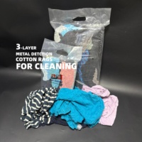 Chiffons de nettoyage en coton coloré recyclé écologiques de 5 kg, matériaux doux, pour usage industriel