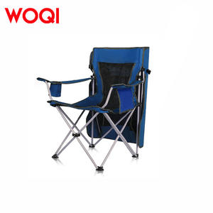 Chaise de plage pliable Woqi avec parasol, en alliage d'aluminium, légère, pour le camping en plein air, bleue, couleur personnalisable - Product Image 3