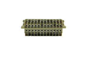 เทอร์มินัลจ่ายไฟ NJSMW JQH8-1.5 12E สำหรับสายไฟ 5-10 AWG พร้อมหน้าสัมผัส 11-20 จุด เชื่อมต่อแบบสกรู ทำจากทองเหลือง 2 ขั้ว 24A สำหรับงานอุตสาหกรรม - Product Image 3