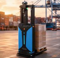 Chariot élévateur autonome à commande laser SLAM CDD14 pour entrepôts à allées étroites, capacité de 1400 kg et rotation à 360° °   Protection de sécurité