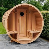 Kit de sauna en cèdre et pin pour 2 à 8 personnes, sauna extérieur en tente, sauna chauffé au bois ou électriquement