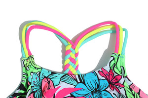 <span class=keywords><strong>Maillot</strong></span> <span class=keywords><strong>de</strong></span> <span class=keywords><strong>bain</strong></span> fleuri pour filles, ras-du-cou, croisé, fendu, pour enfants <span class=keywords><strong>de</strong></span> 4 à 18 <span class=keywords><strong>ans</strong></span>, nouvelle collection - Product Image 4