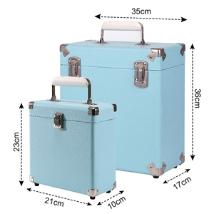 Leather Vinyl Record Case High Quality Waterproof Albums Storage Box Vinyl Record Storage Crate Perfect Album Organizer