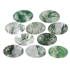 YASHEE - Piedra Preciosa de Ágata Musgosa Natural, Corte Brillante Ovalado de 5 x 3 mm, para Joyería, Sanación de Chakras - Product Image 1