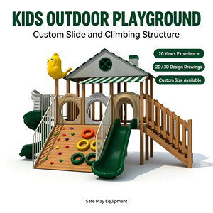 Ensemble de toboggan pour enfants sur le thème du restaurant chinois en plastique résistant à la corrosion, fabriqué sur mesure, capacité de 10 enfants - Product Image 1