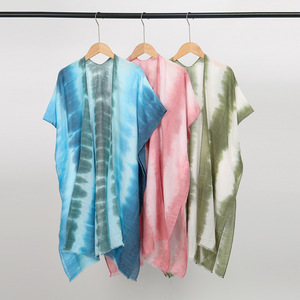 Copricostume da Spiaggia Tie-Dye per Donna, Nuovo Modello 2026, Kimono Boho Aperto sul Davanti, Sexy e Comodo - Product Image 1