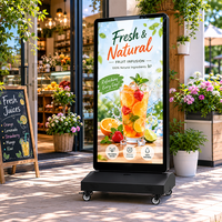 Affichage numérique portable à double écran tactile pour extérieur, alimenté par batterie, étanche IP55, pour centre commercial