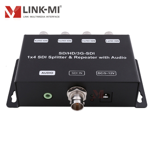 120m/200m 1x4 SD/HD/3G-SDI Splitter chuyển đổi <span class=keywords><strong>1</strong></span> đến <span class=keywords><strong>4</strong></span> phân phối khuếch đại & Repeater với 3.5mm âm thanh khai thác kim loại - Product Image 5