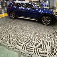 Dalles de sol en plastique PP antidérapantes de haute qualité, 3 cm d'épaisseur, pour garage, salle de lavage de voitures