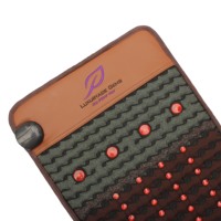 Matelas de massage corporel chauffant Luxuryade K85 à infrarouge lointain, PEMF, thérapie par lumière rouge photonique, tourmaline, bio-jade et améthyste