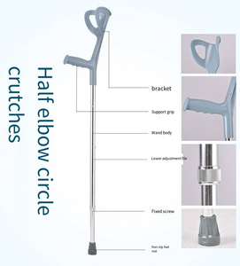 <span class=keywords><strong>Muletas</strong></span> de codo ligeras y manos libres, bastón ajustable, ayudas para caminar con soporte de codo para discapacitados o personas mayores - Product Image 4
