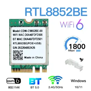Modulo wi-fi 6 CDW-C9852BE Realtek RTL8852BE NGFF M.2 2230 scheda wifi 2.4G/5ghzwifi Bluetooth 5.0