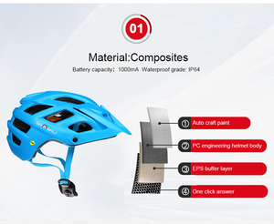 <span class=keywords><strong>Casco</strong></span> de Bicicleta Inteligente para Montaña <span class=keywords><strong>MTB</strong></span>, Modelo Asp013 MIPS Azul para Adultos, <span class=keywords><strong>Casco</strong></span> de Ciclismo Novedoso con Función Bluetooth - Product Image 3