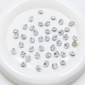 Sao Zirconium 8mm Phẳng vuông móng tay khoan băng hoa cắt nhọn dưới siêu flash tự làm đồ trang sức móng tay Thạch - Product Image 3