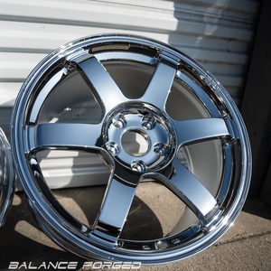 Jantes de course Ultra Saga SL Blast Chrome TE37, roues forgées T6061 5x112 5x114.3 5x120 18 19 20 pour BMW M4 <span class=keywords><strong>Toyota</strong></span> OEM - Product Image 3