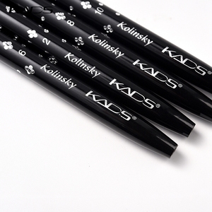 Professional Black UV Gel Extension Nail Art Tools for Kolinsky Sable Acrylic Nail <b>Brush</b> Crimped Ferrule Size 2#-18# - Product Image 4