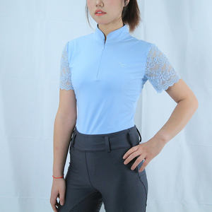 Camiseta polo ecuestre de manga corta para mujer, ropa ecuestre ARLAN Unique. - Product Image 1
