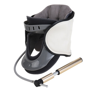 Dispositif de traction et de fixation de la colonne cervicale, attelle gonflable de soutien du cou pour adulte, collier cervical à commande manuelle, 22x21x18.5cm, PVC - Product Image 2