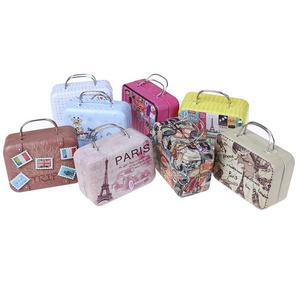 Dollhouse Mini Metal Suitcase Fashion Miniature Toys Trunk Decor Lovely Small Clutch Jewellery Box Doll Handbag