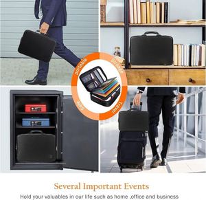 Fireproof <b>Document</b> Storage <b>Bag</b> with 13 Pockets Accordion Folder <b>Bag</b> to Store Important <b>Documents</b> - Product Image 4