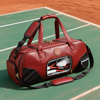 Portable PU cuir Tennis/Badminton/Pickleball sac de voyage boîte à chaussures étanche Cour formation accessoire raquette Sport sacs